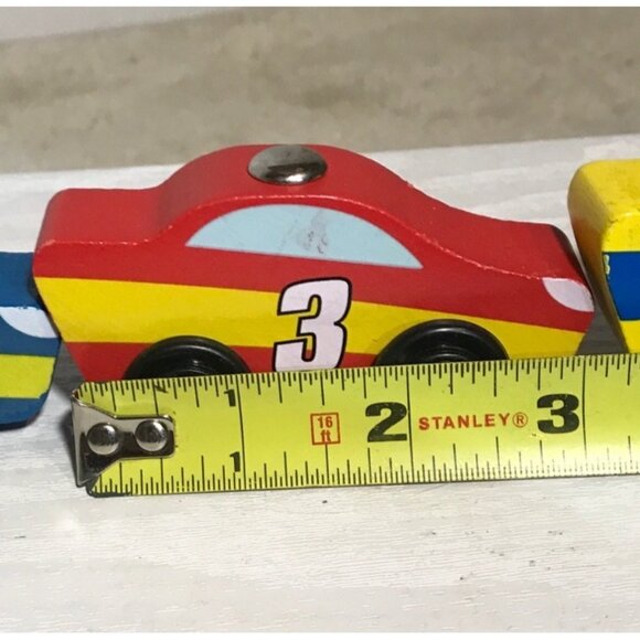 Melissa & Doug Wooden Magnetic Cars #1 #3 #4 Race Car Replacements - Picture 7 of 7